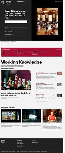 Screenshot www.library.hbs.edu