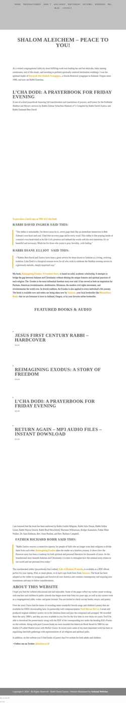 Screenshot rabbidavidzaslow.com