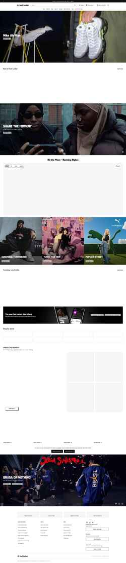 Captura de pantalla www.footlocker.co.uk