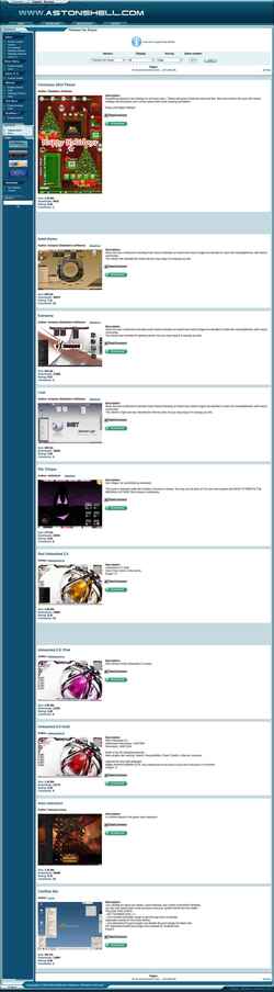 Posnetek zaslona themes.astonshell.com