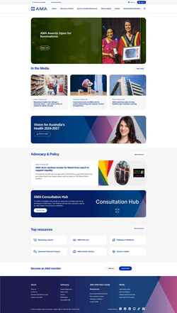Snímek obrazovky www.ama.com.au