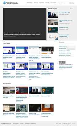 Skærmbillede wordpress.tv