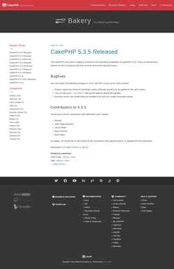 Captura de pantalla bakery.cakephp.org