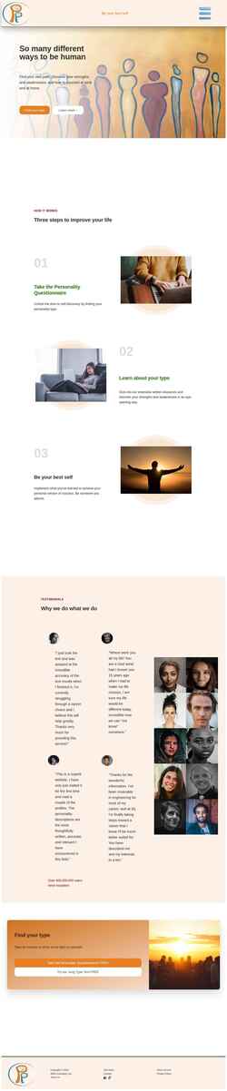 Екранна снимка personalitypage.com