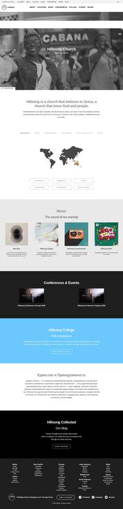 Skærmbillede hillsong.com