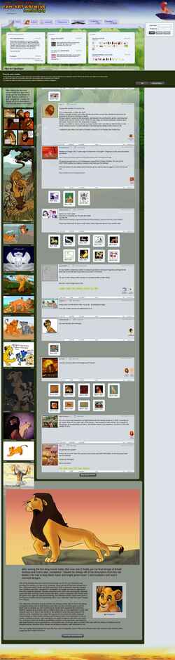 Captura de pantalla fanart.lionking.org