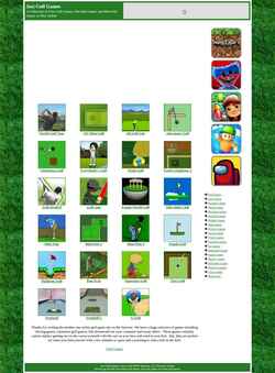 Screenshot justgolfgames.com