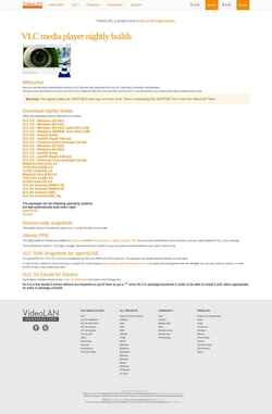 Screenshot nightlies.videolan.org