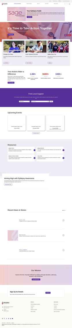 Снимак екрана www.epilepsy.com