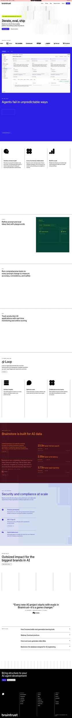 Screenshot www.braintrust.dev