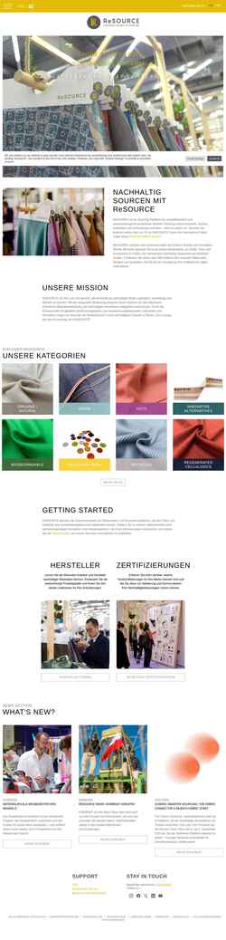 Screenshot www.resource-textiles.com