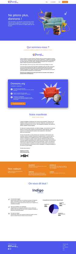 Screenshot corporate.donnons.org