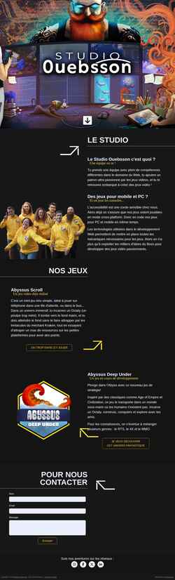 Screenshot studio.ouebsson.fr
