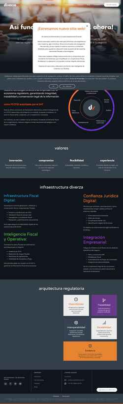 Screenshot www.diverza.com