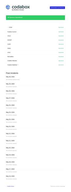Screenshot status.codabox.com