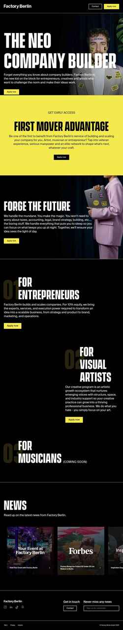 Screenshot factoryberlin.com