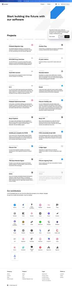 Screenshot docs.zondax.ch