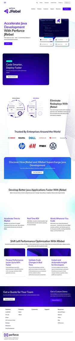 Screenshot www.jrebel.com