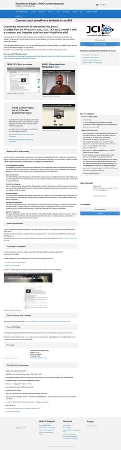 Screenshot json-content-importer.com