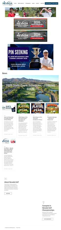 Screenshot nevadagolf.org