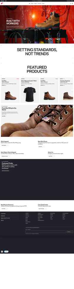 Screenshot www.redwingshoes.com