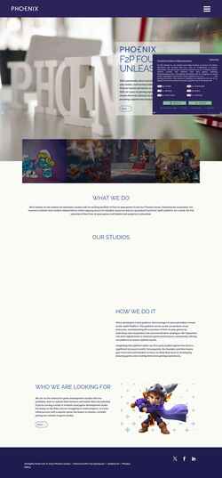 Skärmdump www.phoenixgames.com