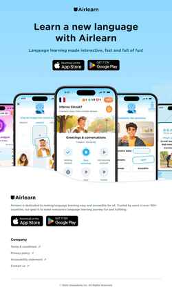 Capture d'écran airlearn.com