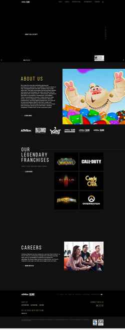 Skjermdump www.activisionblizzard.com