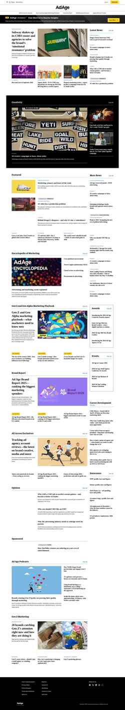 Screenshot adage.com
