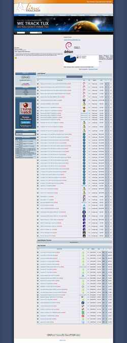 Screenshot linuxtracker.org