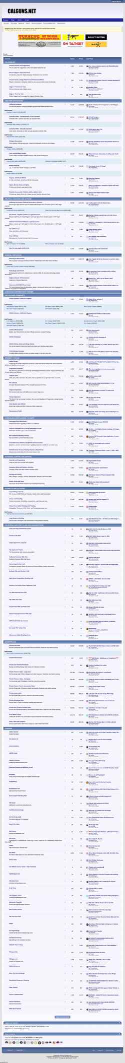 Снимак екрана calguns.net