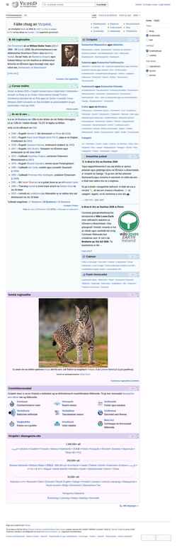 Screenshot ga.wikipedia.org