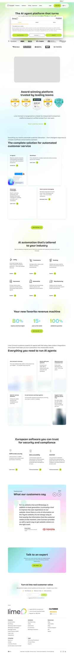 Captură de ecran connect.lime-technologies.com