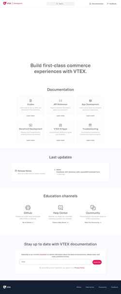 Snímek obrazovky developers.vtex.com