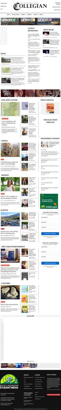 Снимак екрана collegian.com