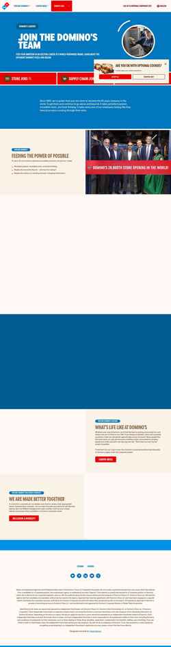 Zrzut ekranu jobs.dominos.com