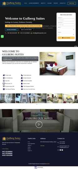 Screenshot gulbergsuites.com