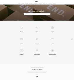 Captura de pantalla endclothing.zendesk.com