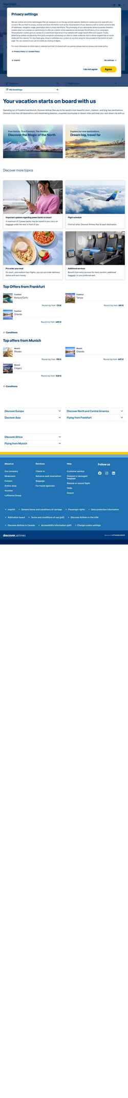Captura de pantalla www.discover-airlines.com
