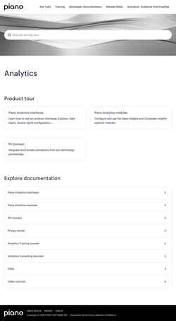 Screenshot analytics-docs.piano.io