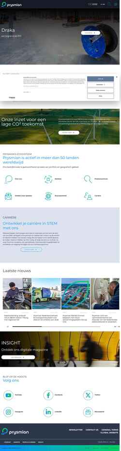 Captura de pantalla nl.prysmian.com