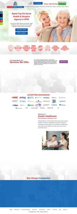 Captura de pantalla avatarhealthcare.com