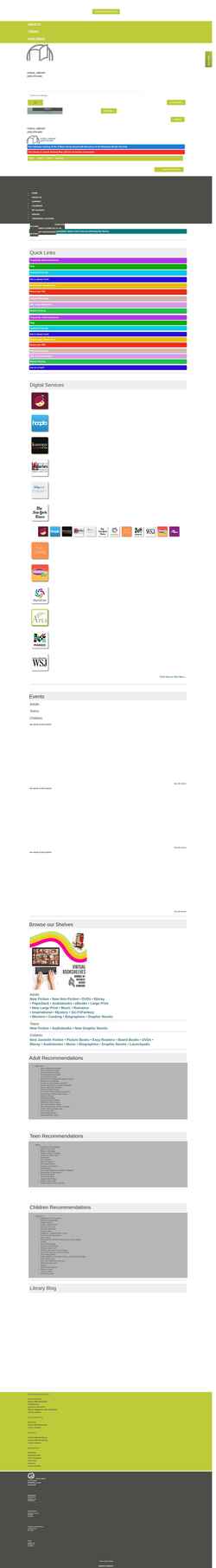 Screenshot www.oneallibrary.org