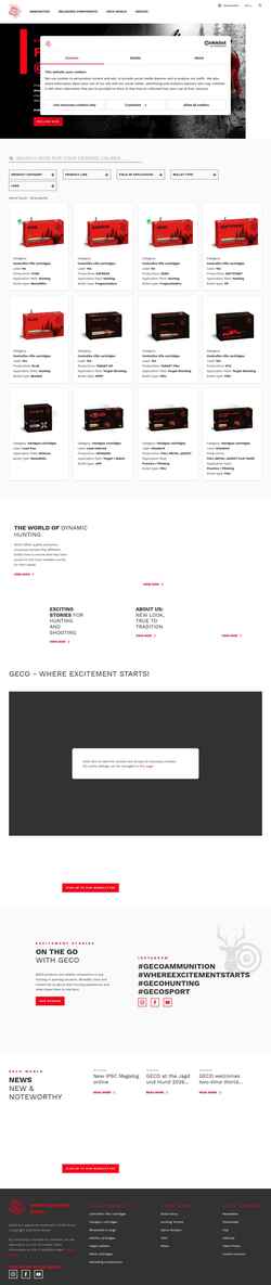 Screenshot geco-ammunition.com