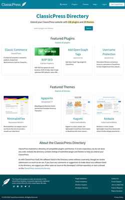 Screenshot directory.classicpress.net