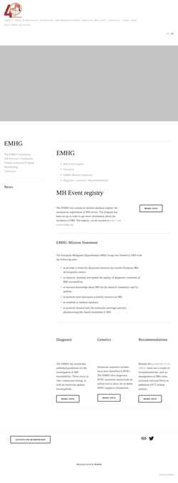 Snímek obrazovky www.emhg.org
