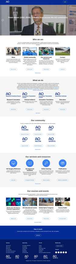 Screenshot www.aofoundation.org