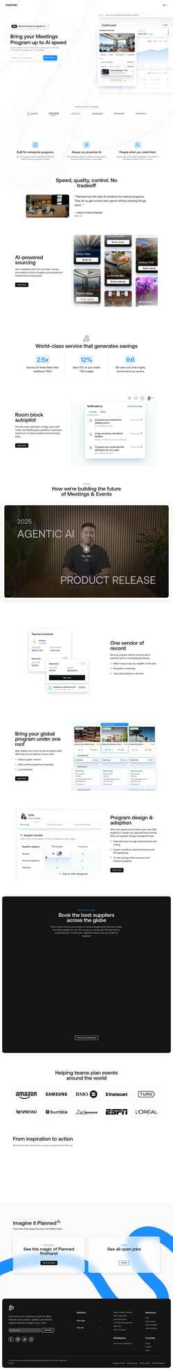 Снимак екрана planned.com