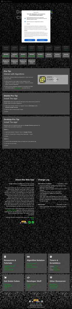 スクリーンショット cubingcheatsheet.com