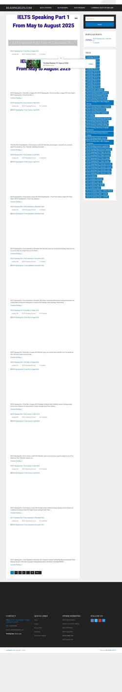 Schermata www.readingielts.com